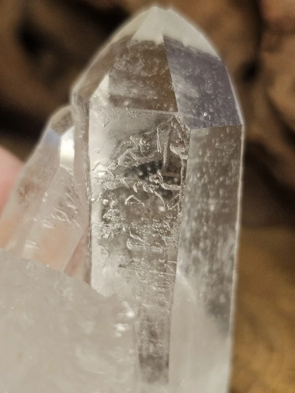 Rare Brazilian Rainbowy Clear Quartz Crystal Cluster - Translucent White Crystal